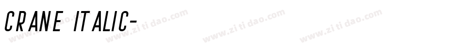 Crane Italic字体转换